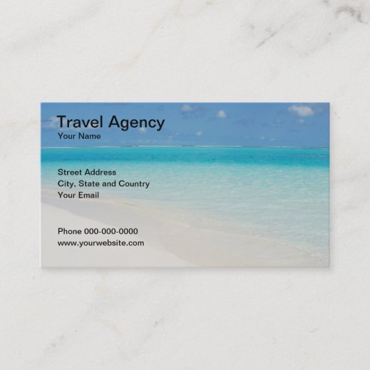 Reisebüro-Visitenkarte Visitenkarte (Vorderseite)