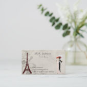 Reisebüro-Visitenkarten - Eiffelturm Visitenkarte (Stehend Vorderseite)