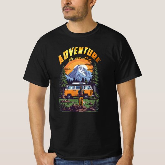 Reisebus im Freien T-Shirt (Vorderseite)