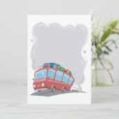 Reisebus raucht einladung (Stehend Vorderseite)