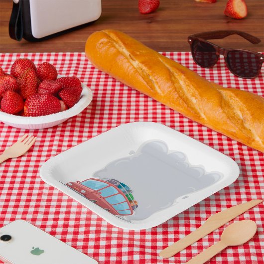 Reisebus raucht pappteller