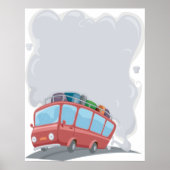 Reisebus raucht poster (Vorne)