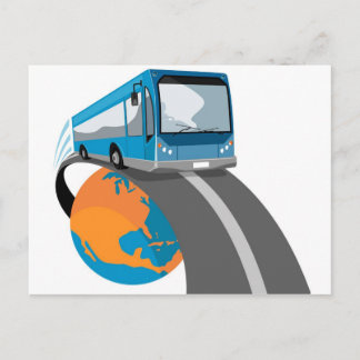 Reisebusverkehr Welt Postkarte