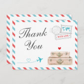 Reisedankkarte, Fluggesellschaft Hochzeit Postkarte (Vorne/Hinten)