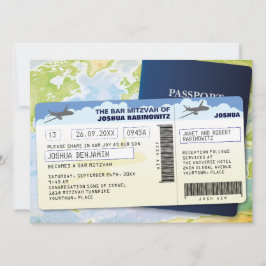 Reisedokumente Bar oder Bat Mitzvah Einladung