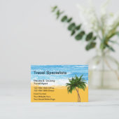 Reiseexperte Tropical Theme Visitenkarte (Stehend Vorderseite)