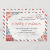 Reiseflorale Postkarte Bridal Dusche Einladung (Vorne/Hinten)