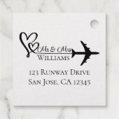 Reiseflughafen & Herz Moderne Luftfahrt Geschenkanhänger (Rückseite)