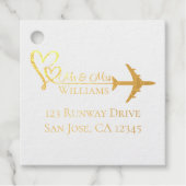 Reiseflughafen & Herz Moderne Luftfahrt Geschenkanhänger (Vorderseite)