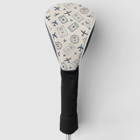 Reiseflugmuster im Vintage-Stil Golf Headcover (Vorderseite)