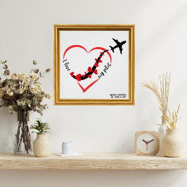 Reiseflugzeug Herz I Liebe Eigener Pilot Poster