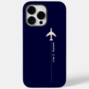 Reiseflugzeug mit gepunkteter blauer Linie iPhone 14 Pro Max Hülle