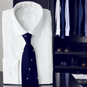 Reiseflugzeug mit gepunkteter Linie Krawatte