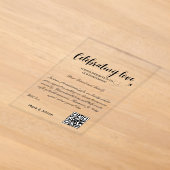 Reisefond-Antrag QR-Code Flitterwochen-Fonds Acryleinladungen (Ablage )