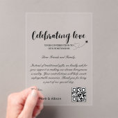 Reisefonds Anfrage Qr Code Honeymoon Fund Acryleinladungen (Insitu (Handheld))