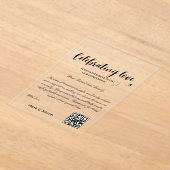 Reisefonds Anfrage Qr Code Honeymoon Fund Acryleinladungen (Ablage )