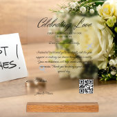 Reisefonds Anfrage Qr Code Honeymoon Fund Acrylschild