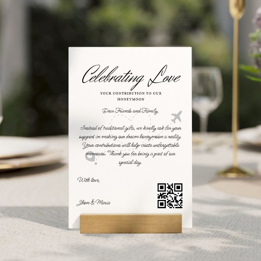 Reisefonds Anfrage Qr Code Honeymoon Fund Einladung