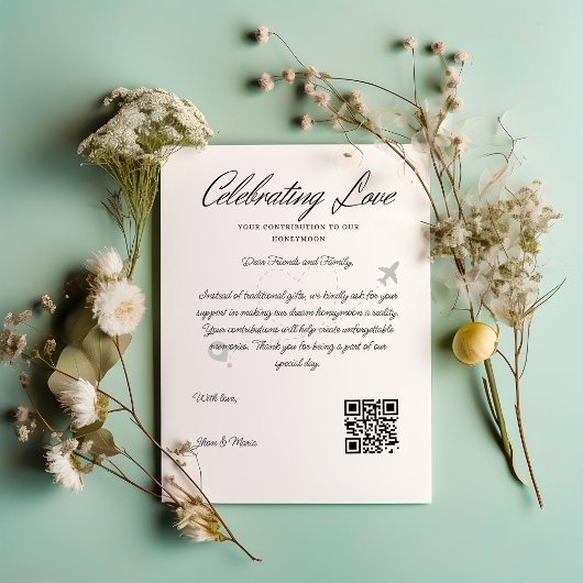 Reisefonds Anfrage Qr Code Honeymoon Fund Einladung