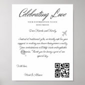 Reisefonds Anfrage Qr Code Honeymoon Fund Poster (Vorne)