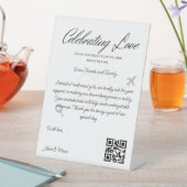 Reisefonds Anfrage Qr Code Honeymoon Fund Sockelschild (In Situ)