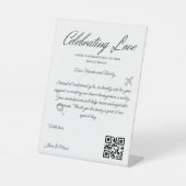 Reisefonds Anfrage Qr Code Honeymoon Fund Sockelschild (Vorderseite)