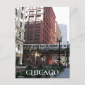 Reisefoto des Chicago Elevated Loop Trains Postkarte (Vorderseite)