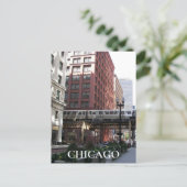 Reisefoto des Chicago Elevated Loop Trains Postkarte (Stehend Vorderseite)