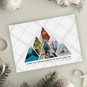 Reisefoto-Kollage des Jahres Zuhause für die Feier Folien Feiertagskarte