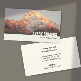 Reisefotograf Hinzufügen eines Fotos Visitenkarte