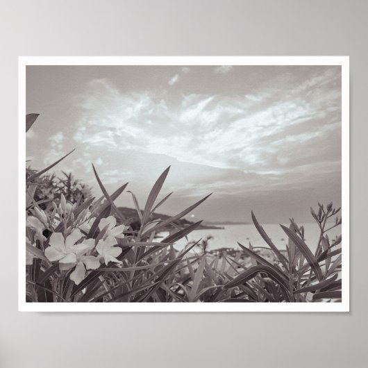 Reisefotografie am Meer - Schwarz + Weiß Poster (Vorne)