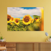 Reisefotografie-Dekoration mit Sonnenblumen-Foto Leinwanddruck (Insitu (Wohnzimmer))