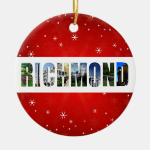 Reisefotos von Richmond Virginia zu Weihnachten Keramik Ornament