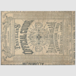 Reiseführer-Dekoupage Seidenpapier