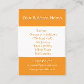 Reiseführer für Abenteuer Visitenkarte (Rückseite)