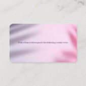 Reiseführer für Küstentourismus Visitenkarte (Rückseite)