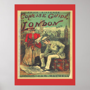 Reiseführer für London England aus der Werbung ver Poster