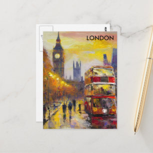 Reiseführer für Vintage Werbung nach London Postkarte