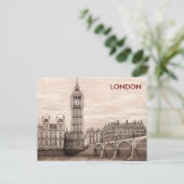 Reiseführer für Vintage Werbung nach London Postkarte (Stehend Vorderseite)