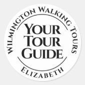 Reiseführer Runder Aufkleber (Vorderseite)