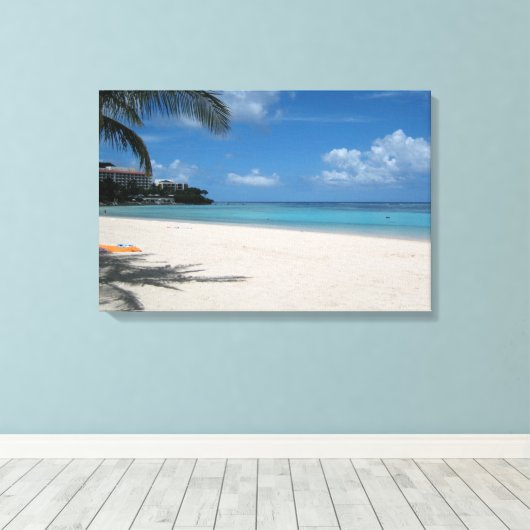 Reiseführer: Tropical Beach Leinwanddruck (Insitu (Holzboden))