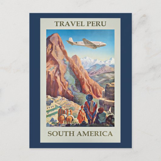 Reiseführer, Vintage Poster, Postkarte (Vorderseite)