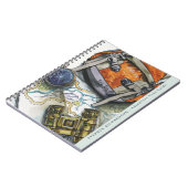 Reiseführer-Wasserfarbe-Monogramm Notizblock (Linke Seite)