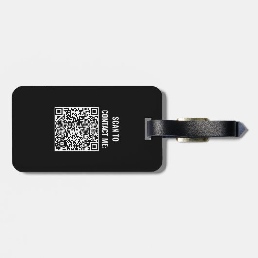 Reisefußflieger QR Code Funny Gepäckanhänger (Rückseite horizontal)