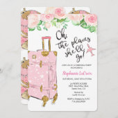 Reisegedanke war Abschied von der Party Einladung (Vorne/Hinten)