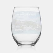 Reisegedenken Island Life Weinglas Ohne Stiel (Rückseite)