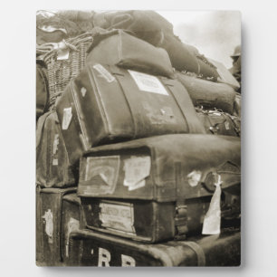 Reisegepäck Fuhrmann Wagen Koffer aus den 1890er J Fotoplatte
