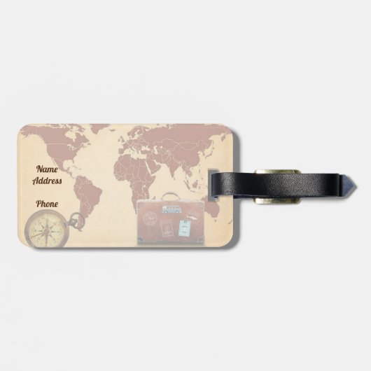 Reisegepäck Gepäckanhänger (Rückseite horizontal)