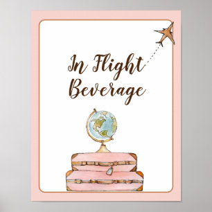 Reisegetränke-Bar-Schild Hochzeitsparty Poster
