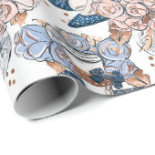 ReiseGirl Pattern Geschenkpapier (Rolleneckpunkt)